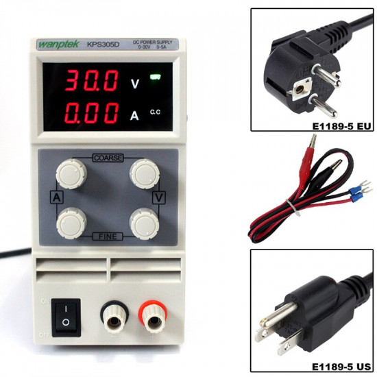 Alimentation régulée 0 ~ 30V 0 ~ 5A  interrupteur de Test KPS3005D